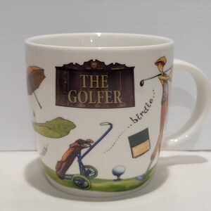 Queens by Churchill "At Your Leisure The Golfer fine china mug cup